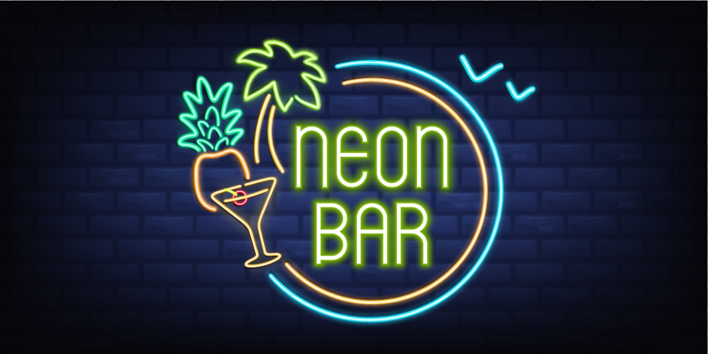Neon Bar Regular Font preview